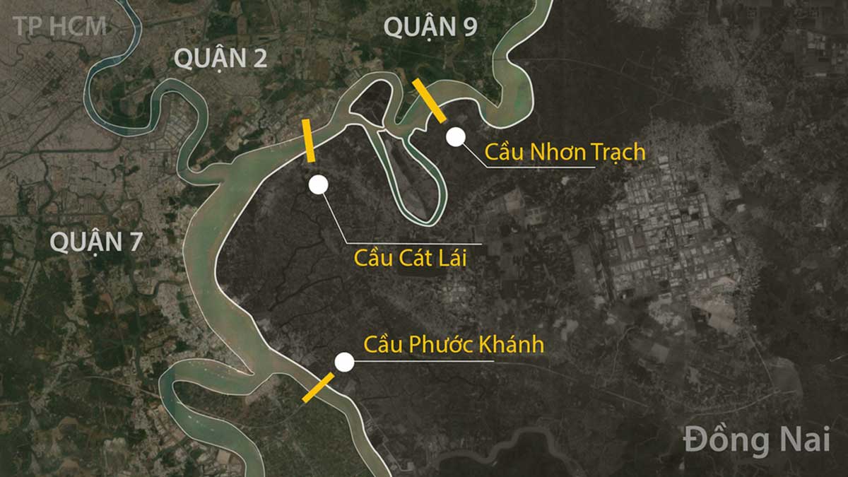 Vi tri Cau Nhon Trach noi TP.HCM va Dong Nai - Năm 2021 khởi công Dự án xây dựng cầu Nhơn Trạch nối TP.HCM và Đồng Nai
