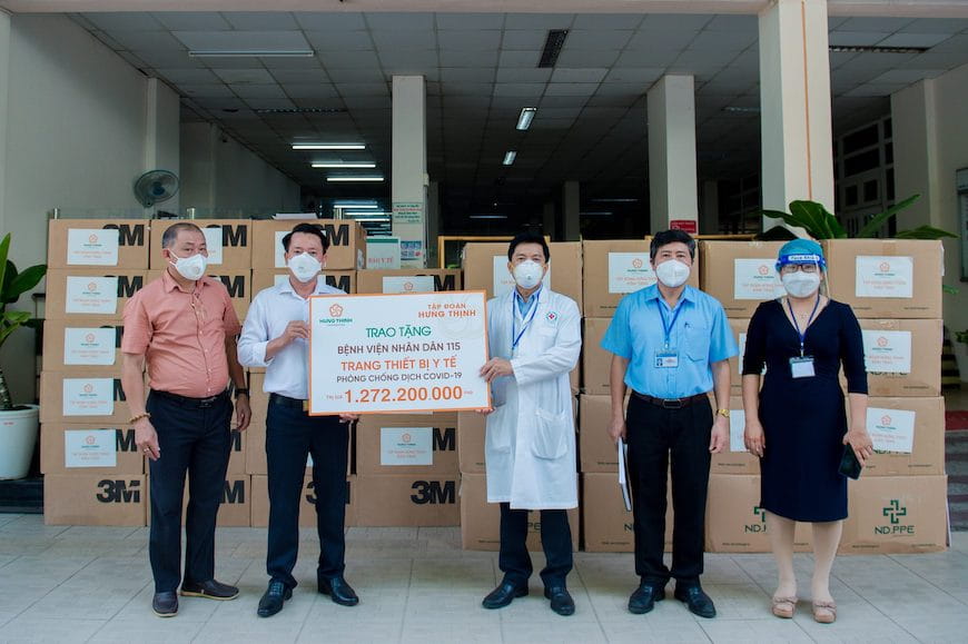 Tập đoàn Hưng Thịnh hỗ trợ trang thiết bị y tế với kinh phí gần 2 tỷ đồng cho Bệnh viện Nhân Dân 115 và Gia Định – Tập đoàn Hưng Thịnh